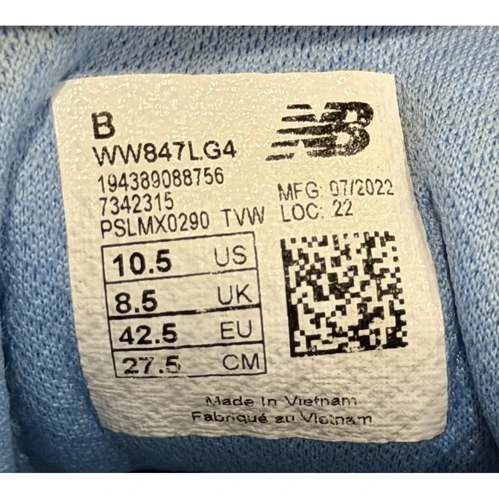 New Balance 847 v4 Shoes Womens 10.5 Blue Gray Walking Sneaker Mens 9‎ Running